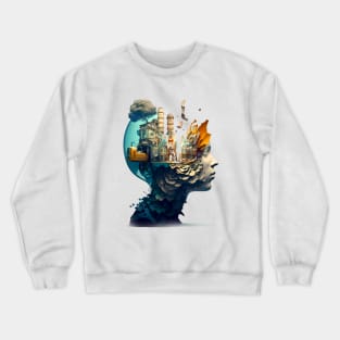 Mind Blown No. 1: Discovering Knowledge (with no background fill; you choose) Crewneck Sweatshirt